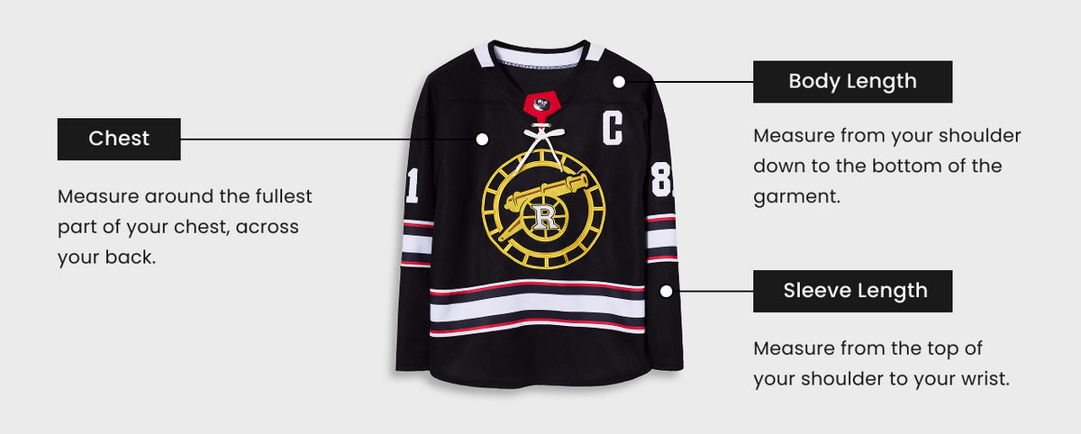 Jersey measurement diagram